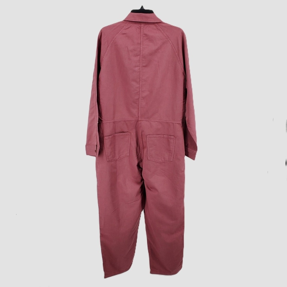 Outerknown Women Medium SEA Jumpsuit Organic Cotton Linen Dusty Rose 2130119 - Picture 3 of 8